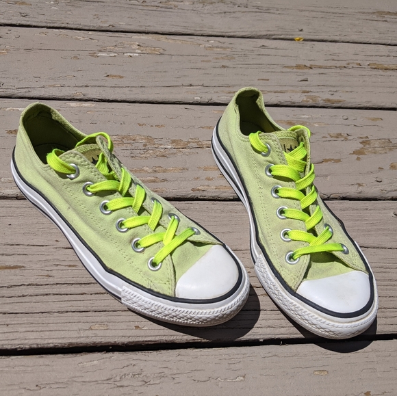 Y2K Vintage Unisex Neon Green Converse All Stars - Picture 5 of 11